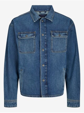 Modrá pánská džínová košilová bunda Jack & Jones