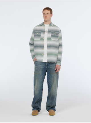 Bílo-zelená pánská pruhovaná košile Scotch & Soda