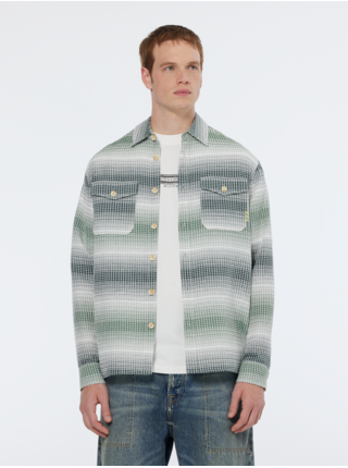 Bílo-zelená pánská pruhovaná košile Scotch & Soda