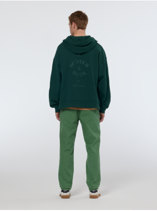 Tmavě zelená pánská mikina s kapucí Scotch & Soda