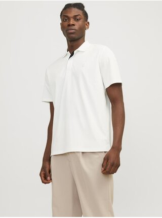 Biele pánske polo tričko Jack & Jones Crodney