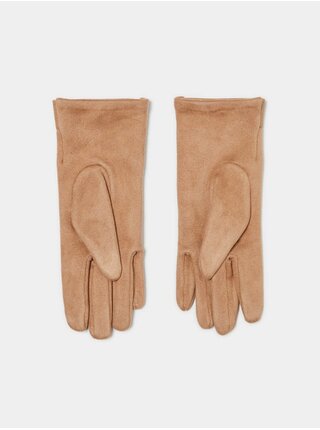 Gloves with an inlay of ecological leather