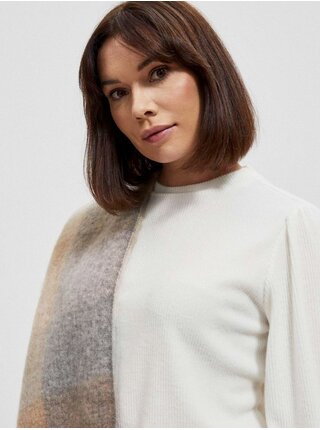 A warm scarf with a delicate pattern