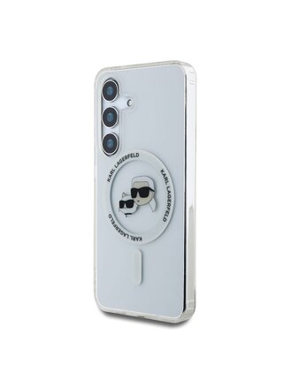 Karl Lagerfeld IML K&CH Heads MagSafe Zadní Kryt pro Samsung Galaxy S25+ Transparent