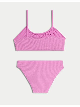 Dvoudílné plavky s třpytkami a zavazováním za krk (6–16 let) Marks & Spencer fialová