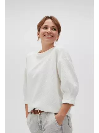 Biela dámska mikina Moodo