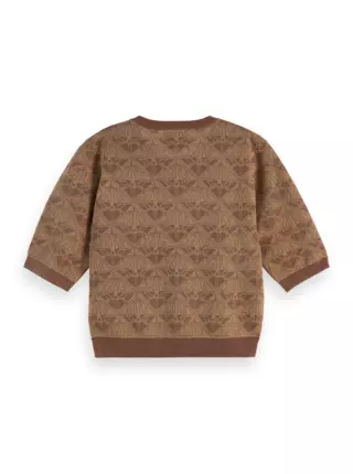 Hnědý dámský vzorovaný svetr Scotch & Soda