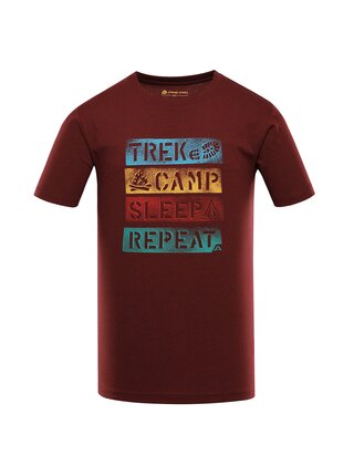 Pánske rýchloschnúce tričko s cool drmi ALPINE PRE BOLEN 2 merlot varianta pb