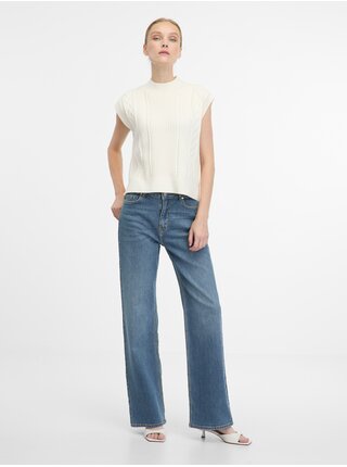 Modré dámske wide leg džínsy ORSAY