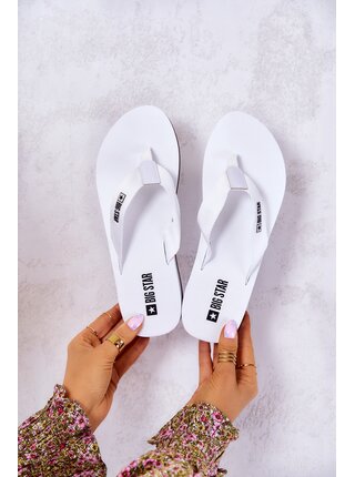 Women's flip-flops on the wedge Big Star bílá