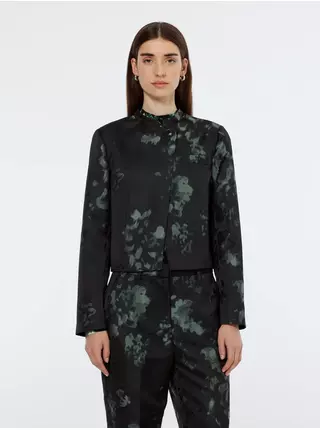 Zeleno-černý dámský vzorovaný blazer Scotch & Soda