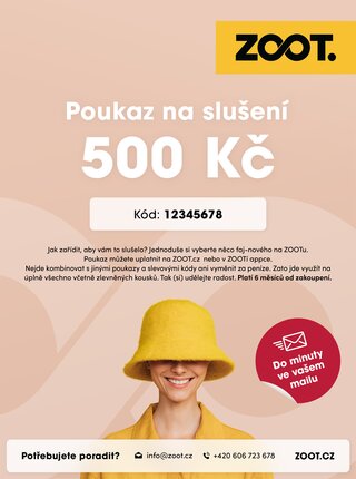 Elektronický poukaz na ZOOT v hodnotě 500 Kč
