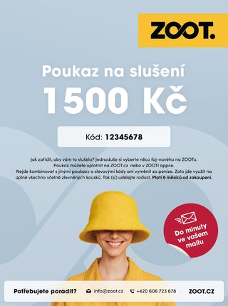 Elektronický poukaz na ZOOT v hodnotě 1 500 Kč
