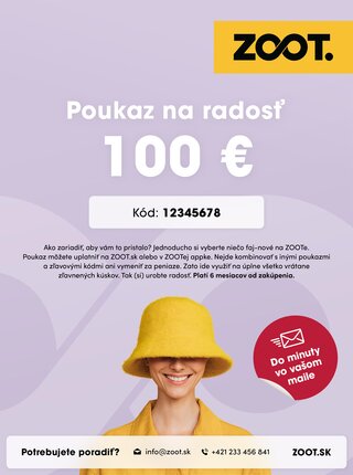 Elektronický poukaz na niečo zo ZOOTu v hodnote 100 €