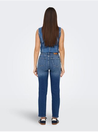 Tmavě modré dámské straight fit džíny ONLY Emily