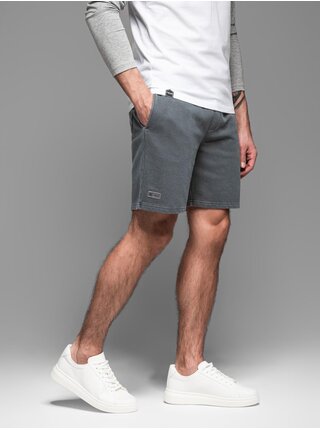 Pánské bavlněné teplákové šortky BASIC šedé Ombre Clothing