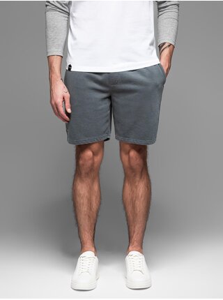 Pánské bavlněné teplákové šortky BASIC šedé Ombre Clothing