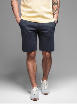Pánské bavlněné teplákové šortky BASIC modré Ombre Clothing