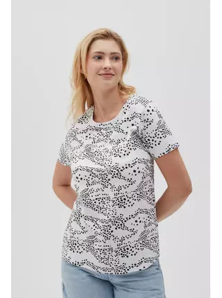 WOMEN'S TSHIRT L-TS-4631 WHITE Moodo