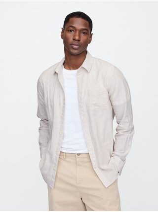 Lněná košile Standard Fit GAP