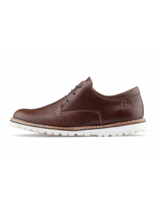 Pánské kožené polobotky tmavě hnědé - jarní / podzimní boty Vasky Derby Dark Brown