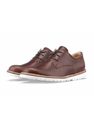 Pánské kožené polobotky tmavě hnědé - jarní / podzimní boty Vasky Derby Dark Brown