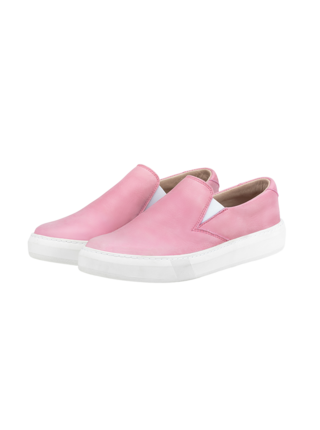 Dámské kožené slip on růžové - jarní / podzimní boty VASKY