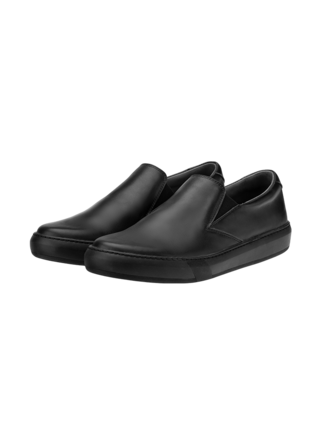 Dámské kožené slip on černé - jarní / podzimní boty VASKY