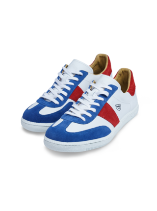 Pánské kožené tenisky / botasky bílo-modro-červené Botas Iconic Tricolor