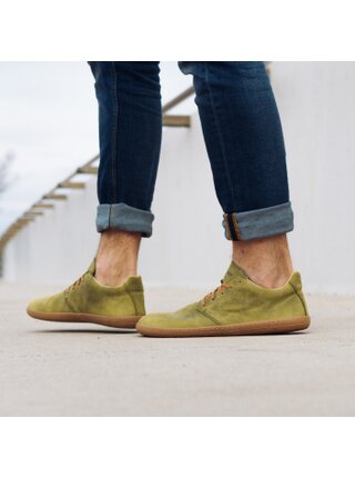 Dámské kožené barefoot zelené Vasky Terry Green