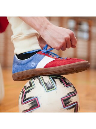 Dámské kožené tenisky / botasky modro-bílo-červené Botas Spider Tricolor