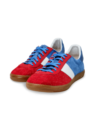 Dámské kožené tenisky / botasky modro-bílo-červené Botas Spider Tricolor