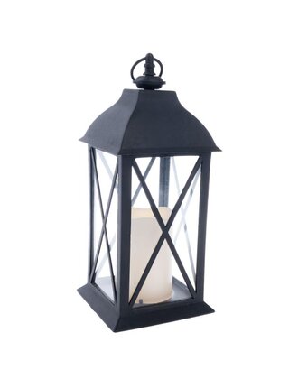 Umělá lucerna s LED svíčkou (teplá žlutá), 0/6