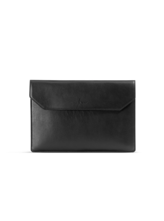 Kožený obal na MacBook, černý VASKY