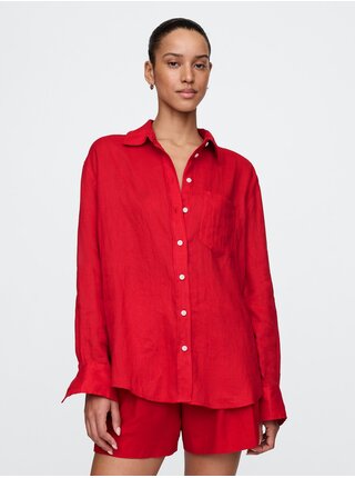 Ľanová oversize košeľa Big Shirt GAP