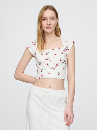 Lněný crop top GAP