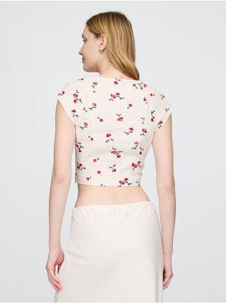 Lněný crop top GAP