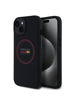 Red Bull PU Leather Red Ring MagSafe Zadní Kryt pro iPhone 15 Navy
