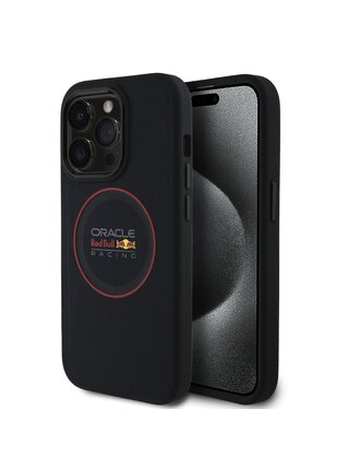 Red Bull PU Leather Red Ring MagSafe Zadní Kryt pro iPhone 14 Pro Navy
