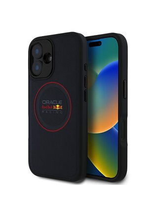 Red Bull PU Leather Red Ring MagSafe Zadní Kryt pro iPhone 16 Plus Navy