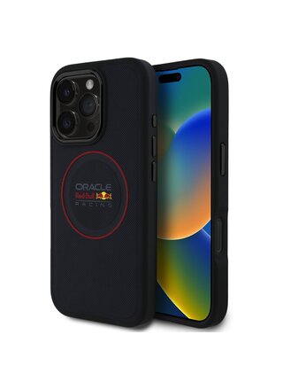 Red Bull PU Leather Red Ring MagSafe Zadní Kryt pro iPhone 16 Pro Max Navy