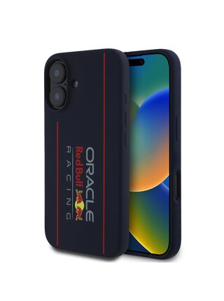 Red Bull Silicone Vertical Logo MagSafe Zadní Kryt pro iPhone 16 Navy