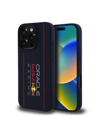 Red Bull Silicone Vertical Logo MagSafe Zadní Kryt pro iPhone 16 Pro Navy