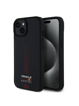 Red Bull Carbon Powerbar MagSafe Zadní Kryt pro iPhone 15 Black
