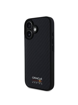 Red Bull Carbon Shiny Logo MagSafe Zadní Kryt pro iPhone 16 Black