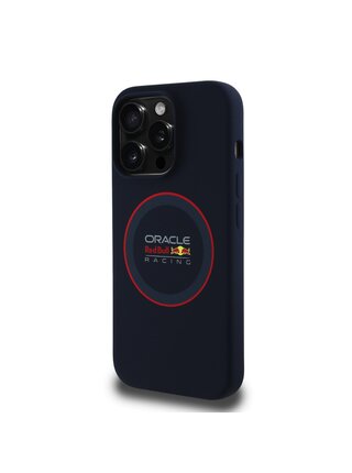Red Bull Silicone Red Ring MagSafe Zadní Kryt pro iPhone 14 Pro Navy