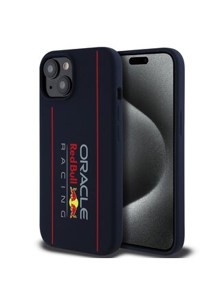 Red Bull Silicone Vertical Logo MagSafe Zadní Kryt pro iPhone 15 Navy