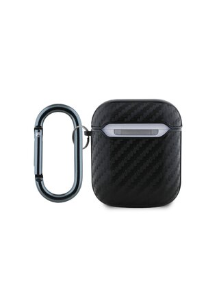 Red Bull PU Karbonové Pouzdro pro AirPods 1/2 Black