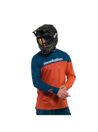 Pánská bike dres Quantum petrol/burnt orange HORSEFEATHERS