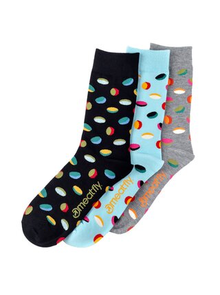 Meatfly ponožky Oval socks Triple Pack | Mnohobarevná | Velikost
